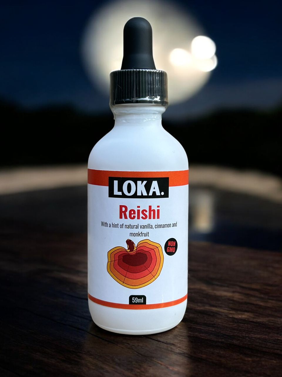 Reishi mushroom Tincture at night
